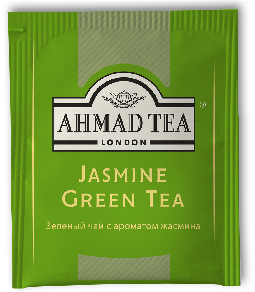 

Чай "Ahmad Tea" Зелёный чай с жасмином, в пакетиках с ярлычками в конвертах из фольги, 25х2г