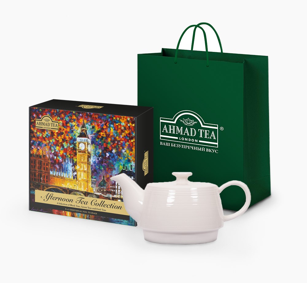 Набор чая Ahmad Tea. Ahmad Tea подарочный набор. Новогодний чайный набор Ахмад.