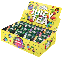 "Чайное Ассорти Ahmad Tea Джуси Ти" набор, пакетики в конвертах из фольги, 12 фруктово-ягодных вкусов, (60 пакетиков) - фото 6684