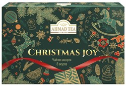 Чайное Ассорти Ahmad Tea "Christmas Joy", "Радость Рождества", пакетики в индивидуальных конвертах, 8 вкусов, (40 пакетиков) - фото 7043