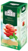 Чай "Ahmad Tea" Эппл Рапсоди, с ароматом яблока и мяты, чёрный, в пакетиках в конвертах из фольги, 25х1,5г