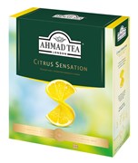 Чай "Ahmad Tea", Чай Цитрус Сенсейшн, со вкусом и ароматом лимона и лайма, чёрный, пакетики в конвертах, 100х1,8г